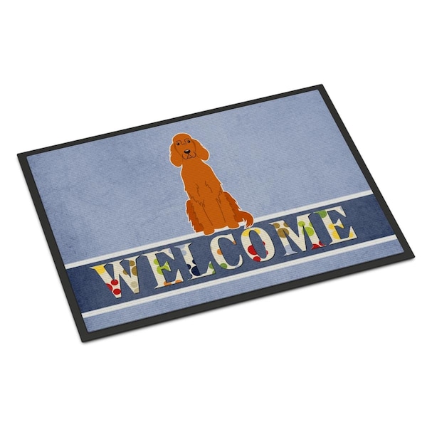 Carolines Treasures 18 x 27 in. Irish Setter Welcome Indoor or Outdoor Mat BB5645MAT - main
